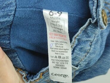 woskowane spodnie czarne: Denim pants, George, 6-9 months, condition - Good — 4