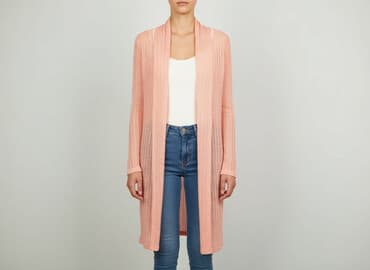 sweter z transparentnymi rękawami: Kardigan damski, S — 8