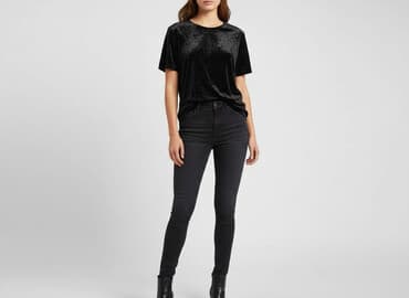 welurowa koszulka: Velvet, T-shirt damski, rozmiar S — 1