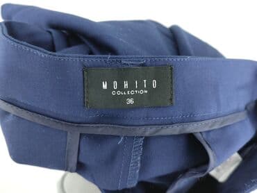 srebrne spodnie mohito: Mohito, Material trousers for women, size S — 5