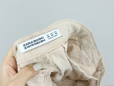 niebieska satynowa sukienka zara: Zara, Spodnie materiałowe damskie, rozmiar L — 4
