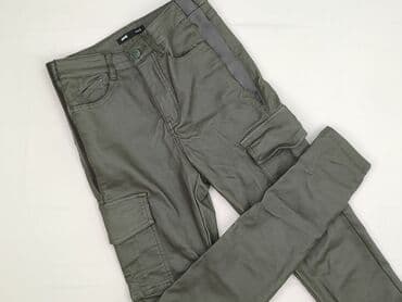 spódnice z eko skóry z paskiem: Sinsay, Leggings Eco-leather for women, size S (EU 36) — 1
