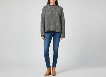 sweter kopertowy wiązany zara: Zara, Sweter damski, rozmiar L — 6