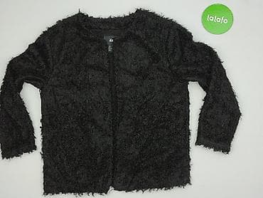 marka h: H&M – damski żakiet/kurtka bez zapięcia, czarny, z efektowną — 2
