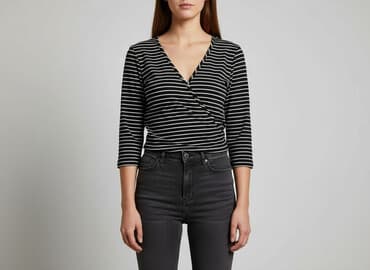 koszula wiya w paski: NA-KD, Bluzka damska, S — 7