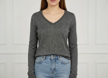 stradivarius szary sweter: House, Sweter damski, rozmiar XS — 6