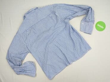 niebieska koszula w białe paski damska: Сорочка жіноча, розмір M — 3