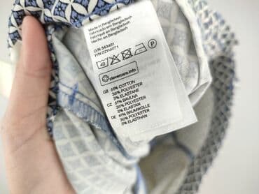 jeansy damskie podarte: H&M, Material trousers for women, size L (EU 40) — 4