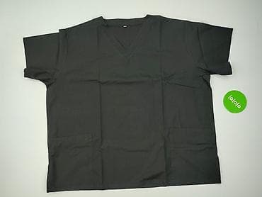 sweter lee: Męska bluza medyczna (scrubs) – czarna, rozmiar XXL - Krój: klasyczny — 3