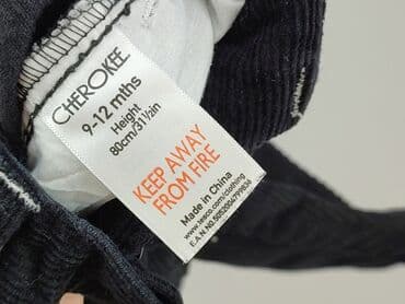 kombinezon zimowy softshell: Baby material trousers, 9-12 months, 74-80 cm, Cherokee, condition - Very good — 5