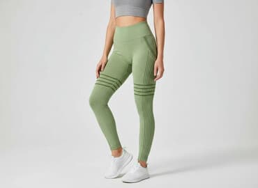 legginsy beżowe push up: Legginsy Sportowe damskie, rozmiar L — 1