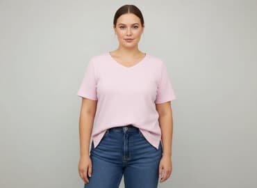 koszulka pod marynarkę damska: T-shirt damski, rozmiar 3XL — 5