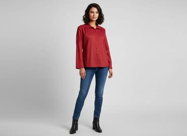 czerwona bluzki wieczorowe: Koszula damska, rozmiar S — 1