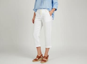 jasne buty: Blue, Spodnie 3/4 damskie, rozmiar L — 7