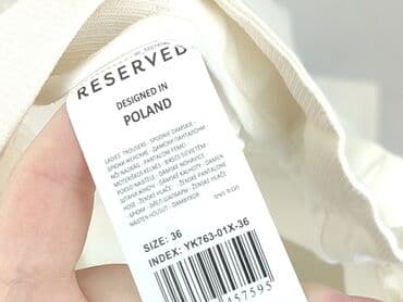 koszule lniane reserved: Spodnie materiałowe damskie, rozmiar S — 6