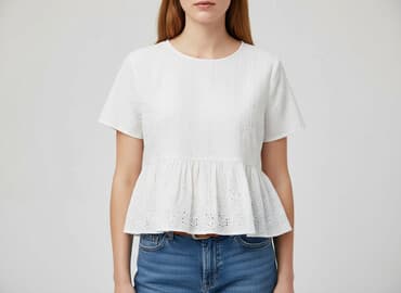 haft angielski bluzka: Bluzka damska, rozmiar L — 6