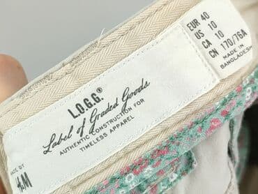 hm spodnie zimowe: H&M L.O.G.G., Spodnie materiałowe damskie, rozmiar L — 4