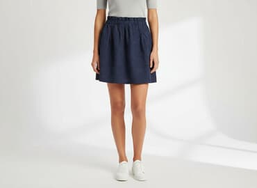 spódniczka kąpielowa granatowa: H&M, Spódnica damska, rozmiar L — 10