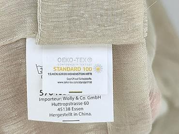 obrus 150x100: Zasłony panelowe/ firanki w kolorze beżowym – komplet - Materiał — 4