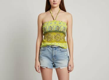 bluzki z dekoltem bershka: Bershka, Top damski, rozmiar M — 7