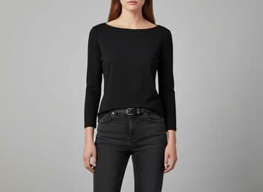 czarne bluzki z długim rękawem zara: Zara, Bluzka damska, rozmiar M — 1