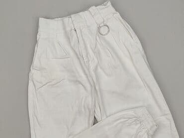 joggery damskie z łańcuszkiem: PULL&BEAR, Material trousers for women, size S — 2