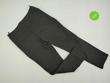 szeroki pas: Spodnie materiałowe damskie, rozmiar S — 3