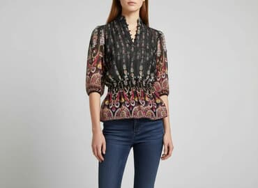 modne bluzki z bufiastymi rękawami: Jennifer Taylor, Bluzka damska, rozmiar S — 7