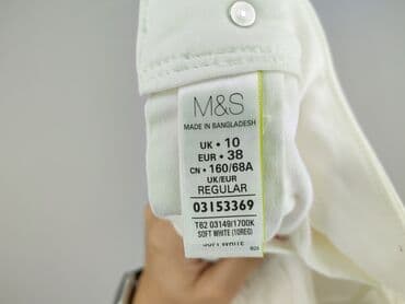 biale szerokie jeansy: Marks & Spencer, Jeansy damskie, rozmiar M — 6