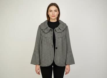 kurtka zimowa w pepitkę: Marynarka damska, rozmiar One size — 1