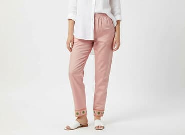 spodnie dla niskiej osoby: Spodnie materiałowe damskie, rozmiar S — 5