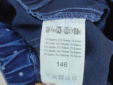 lidl sukienki letnie: Spodnie jeansowe, Young Style, 11 lat, 140/146, stan - Bardzo dobry — 5