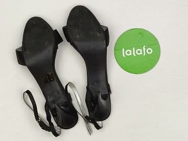 czarne sandały na szpilce ccc: Półbuty damskie, rozmiar 40 — 4