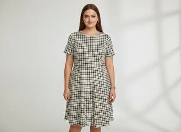 kurtka zimowa w pepitkę: Sukienka damska, rozmiar 2XL — 1