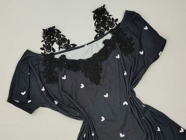 czarne bluzki z koronką plus size: Жіноча блуза, розмір L — 2