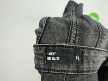 srebrne legginsy: Jeansy damskie, M — 5