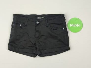 krótkie spodenki z wysokim stanem czarne: Szorty damskie, rozmiar S — 3