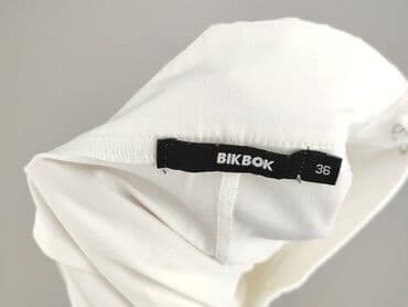 biale szerokie jeansy: Bik Bok, Spodnie materiałowe damskie, rozmiar S — 4