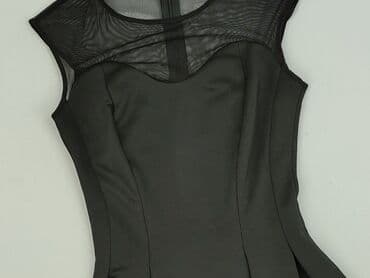 czarna sukienka z przezroczystymi rękawami: Women`s dress, size S — 1