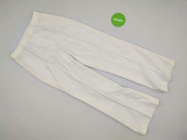 białe lniane spodnie zara: Spodnie materiałowe damskie, rozmiar XL — 2