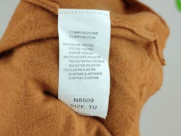 sweter z dekoltem v: Sweter damski, rozmiar One size — 4