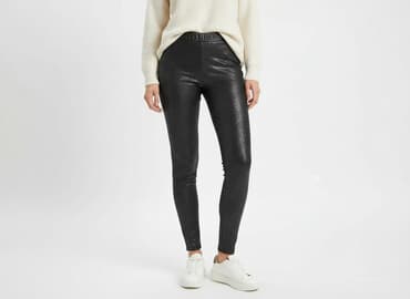 legginsy skóra push up: JDY, Legginsy Ze skóry ekologicznej damskie, rozmiar S — 1