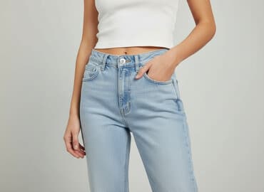 kurtka jeansowa pull and bear damska: PULL&BEAR, Jeansy damskie, rozmiar XS — 6