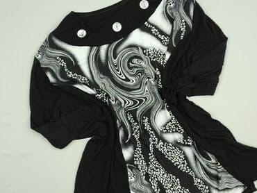 sukienka z marszczeniem na brzuchu plus size: Bluzka damska, rozmiar 4XL — 1