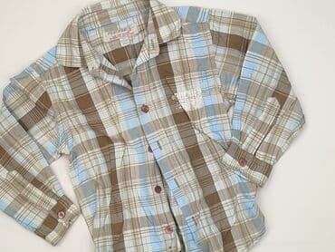 Kids' Clothes: Shirt 3-4 years, condition - Perfect, pattern - Cell, color - Brown — 1
