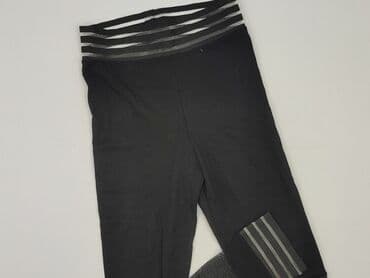 czarne legginsy sportowe z wysokim stanem: Leggings, Legginsy Sportowe damskie, rozmiar S — 1