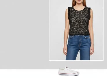 koronkowy top pod marynarkę: Miss Selfridge, Top damski, rozmiar M — 6