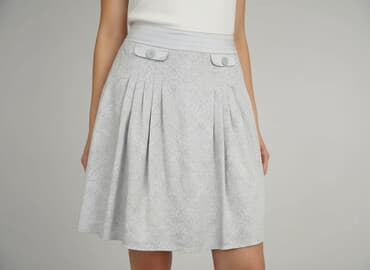 plisowane spódnice srebrne: Spódnica damska, rozmiar M — 7