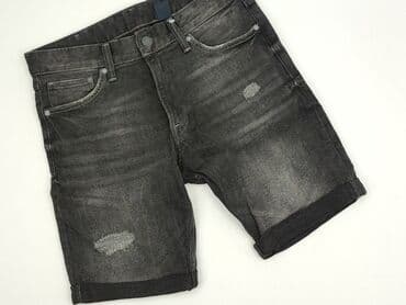 czarne jeansy push up: Denim, Szorty dla mężczyzn, rozmiar L — 1