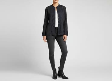 bluzka z dlugim rekawem czarna: Koszula damska, rozmiar S — 6